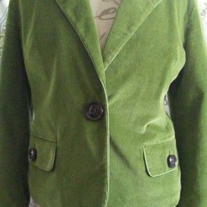 Talbots, Leaf Green Corduroy, Line Jacket